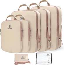 Lightweight Compression Packing Cubes for Suitcases, Compressible Expandable Tra