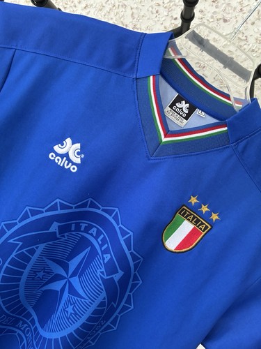 RAR Vintage Calvo Italien National Home Italia Trikot Large Campiono Del Mondo - Bild 1 von 5