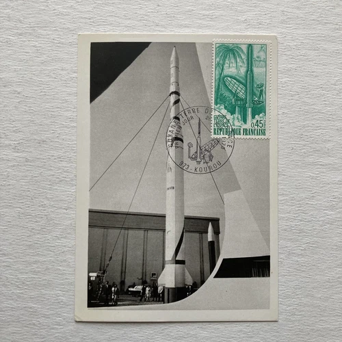 1970 France Stamp FDC Postcard The  Launching of "Diamant B" Rocket from Guyana
