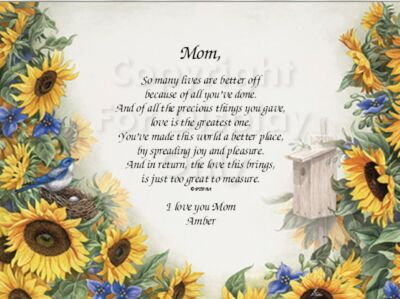 Mom, You've Made This World a Better Personalized Gift Print Mother 1263