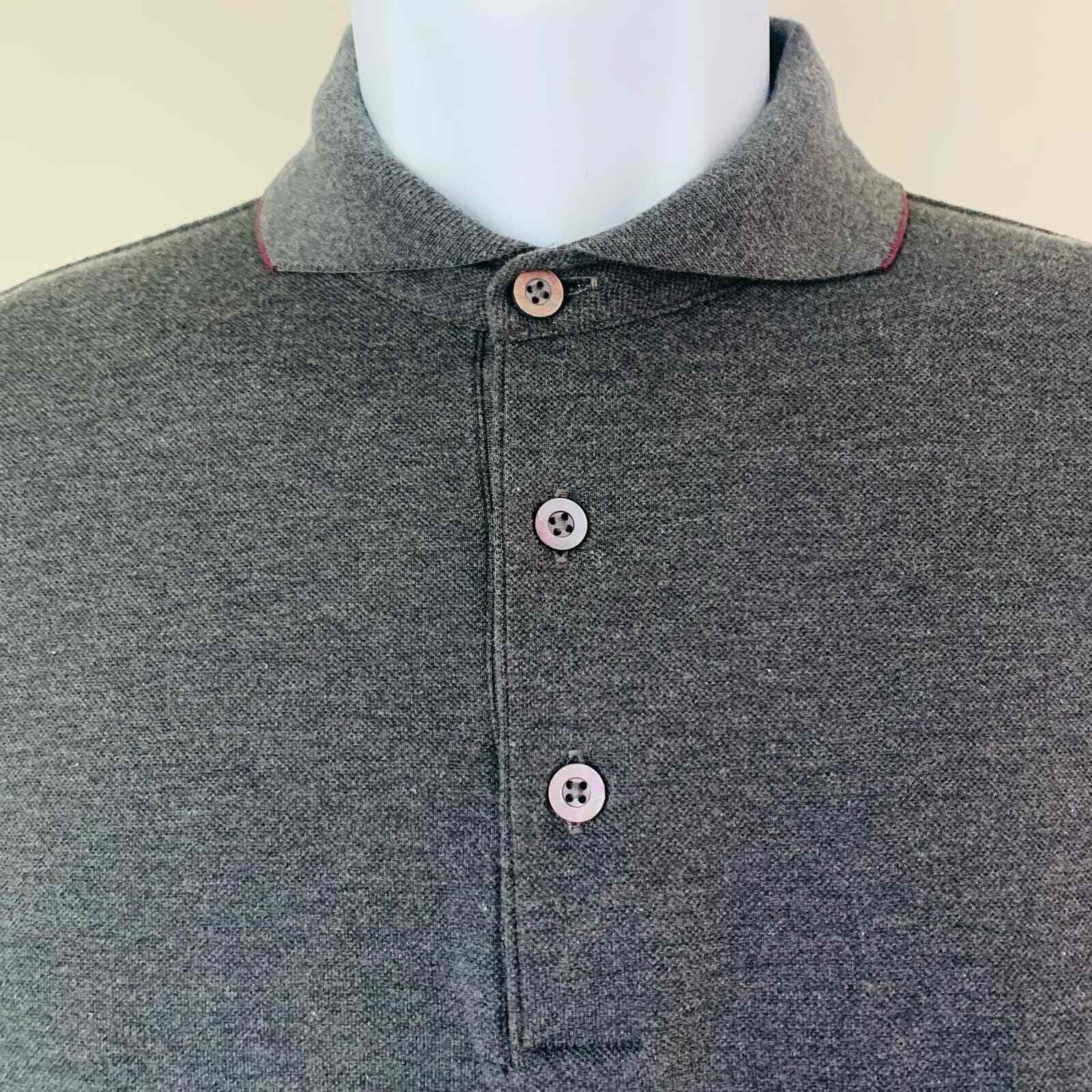 Ermenegildo Zegna Short Sleeve Polo- Gray - image 1