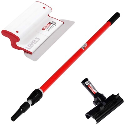 LEVEL5 10'' Composite Skimming Blade w/ 49''-87'' Ext. Handle + Adapter | 5-428C
