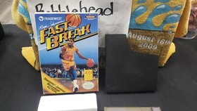 CIB MAGIC JOHNSON'S FAST BREAK NINTENDO NES VIDEO GAME COMPLETE BOX W/ PROTECTOR