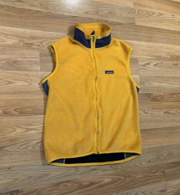 VTG Patagonia Yellow PEF Windblock Fleece Running Vest