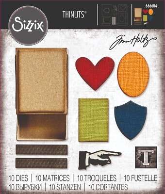 Tim Holtz ''VAULT MATCHBOX'' Sizzix Thinlits Cutting Dies Spring 2024