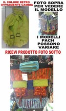 BORSA ETNICA ZAINO LANACOTTA NEPAL 45x32 cm BAG TESSUTO NEPALESE ORIGINALE