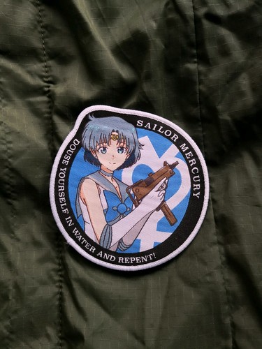 Tactical Sailor Moon, sparatutto donna, mercurio, Hook Loop Patch, Anime ragazza waifu - Foto 2 di 2