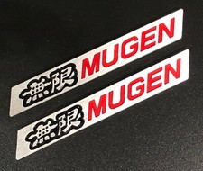 3d Mugen Car Trunk Fender Lip Emblem Badge Sticker Decal Alumnium Blackred X2 3d Mugen Car Trunk Fender Lip Emblem Badge Sticker Decal Alumnium Blackred X2