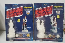 1981 Lot 2 UNOPENED Star Wars FIGURINE Craft Master HAN SOLO LUKE SKYWALKER SW42