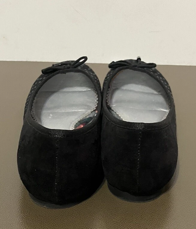 Arizona Jeans Flats Womens 7 Black Beaded Polka Dots Ballet Shoes Textile Loafer - Image 4 of 4