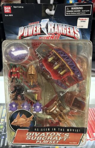 Power Rangers TURBO Divatox’s Subcraft Playset New In Box Sealed Damaged Box '97