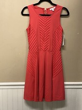 GB Boho Glow Red Fit Flare Sleeveless Dress Size M NWT