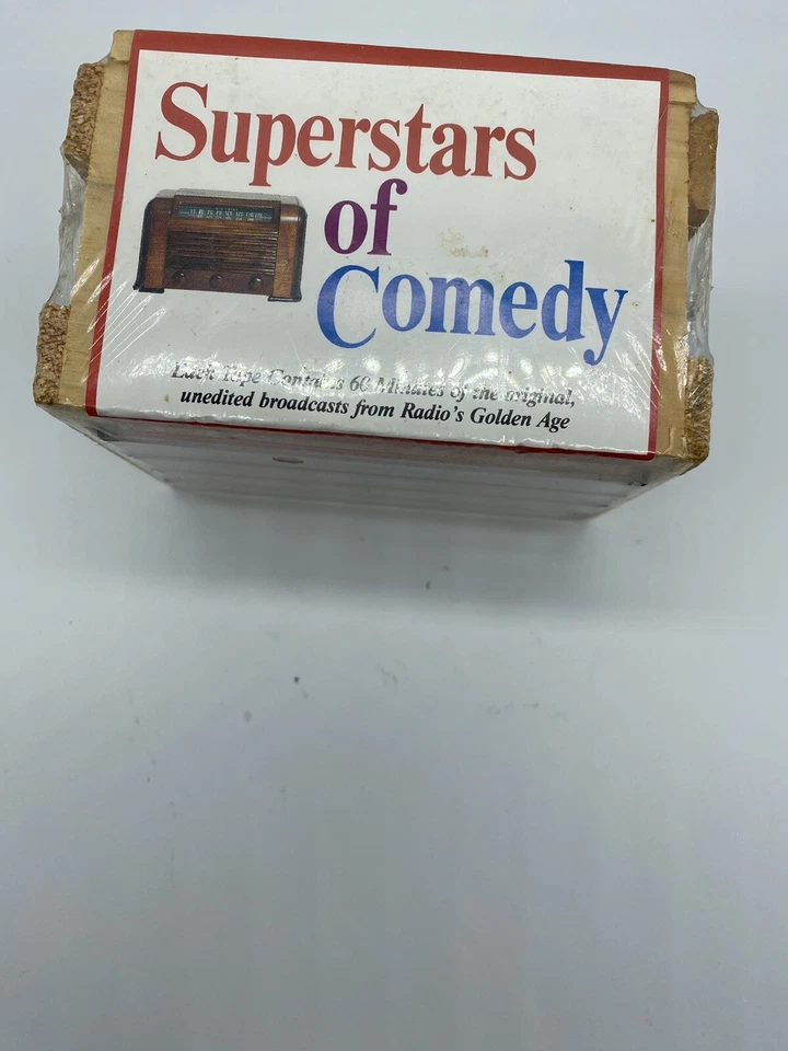 Superstars of Comedy: 4 Cassette Tape Collection NEW AND SEALED Wood Crate - Image 2 of 4