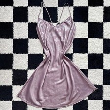 NWT Victoria  s Secret Purple Iridescent Floral Slip S