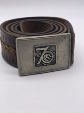 Vintage VFW Get The Spirit '76 Belt Buckle With Leather Belt