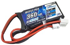 NHX RC 2S 7.4V 360mAh 60C Lipo Battery Kyosho Mini-Z 1/28 w/ JST-PH Connector