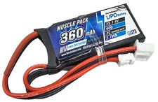NHX RC 2S 7.4V 360mAh 60C Lipo Battery Kyosho Mini-Z 1/28 w/ JST-PH Connector