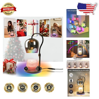 Elegant Halogen Candle Lamp with Adjustable RGB Features and Safety Technology