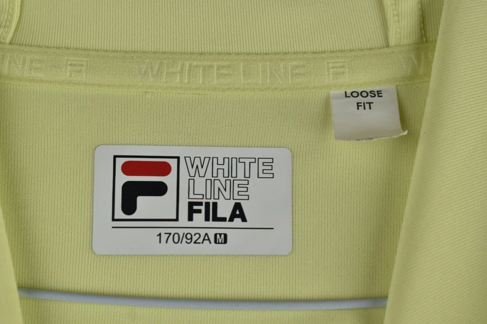 Sudadera con Capucha Fila Mujer Amarillo Estampado Gráfico Talla M Gran Tamaño Línea Blanca Deportes Gimnasio Foto 4 de 4