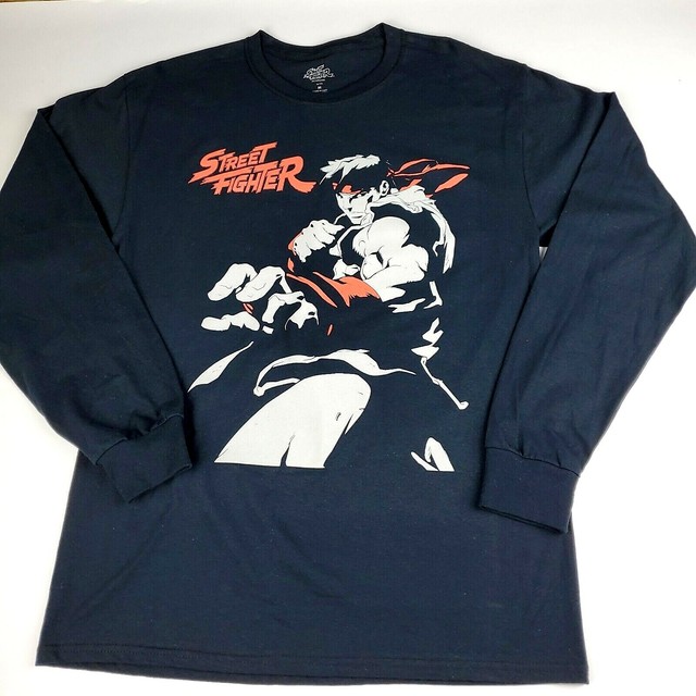 Capcom Street Fighter Ryu Medium Long Sleeve Black T Shirt | eBay