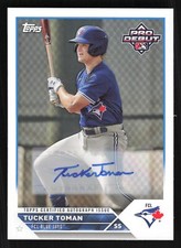 2023 Topps Pro Debut Tucker Toman PD-8 Base Prospect Auto Blue Jays 