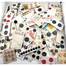 Lot of Assorted Vintage Buttons With Packaging Le Chic Lansing Etc