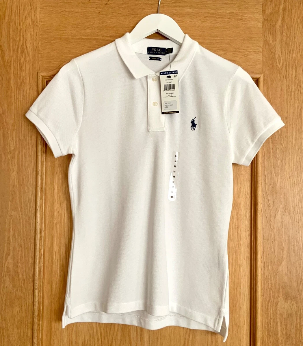 Ladies white ralph lauren polo shirt hotsell