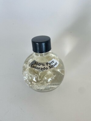 100% Pure Colorado Silver Leaf Flakes Small Bottle In Water