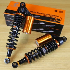 Pair 340mm Motorcycle Rear Shock Absorber Suspension Universal For Honda Yamaha