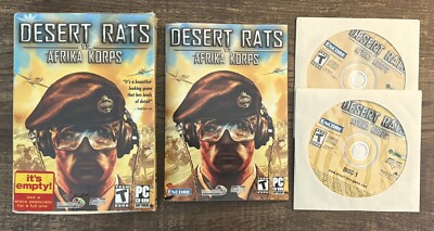 Desert Rats vs. Afrika Korps PC CD Rom Windows Computer Games Complete