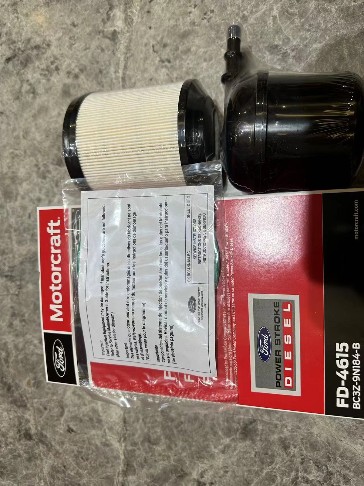 FD4615 BC3Z9N184B Genuine Motorcraft Fuel Filter For 6.7L Diesel