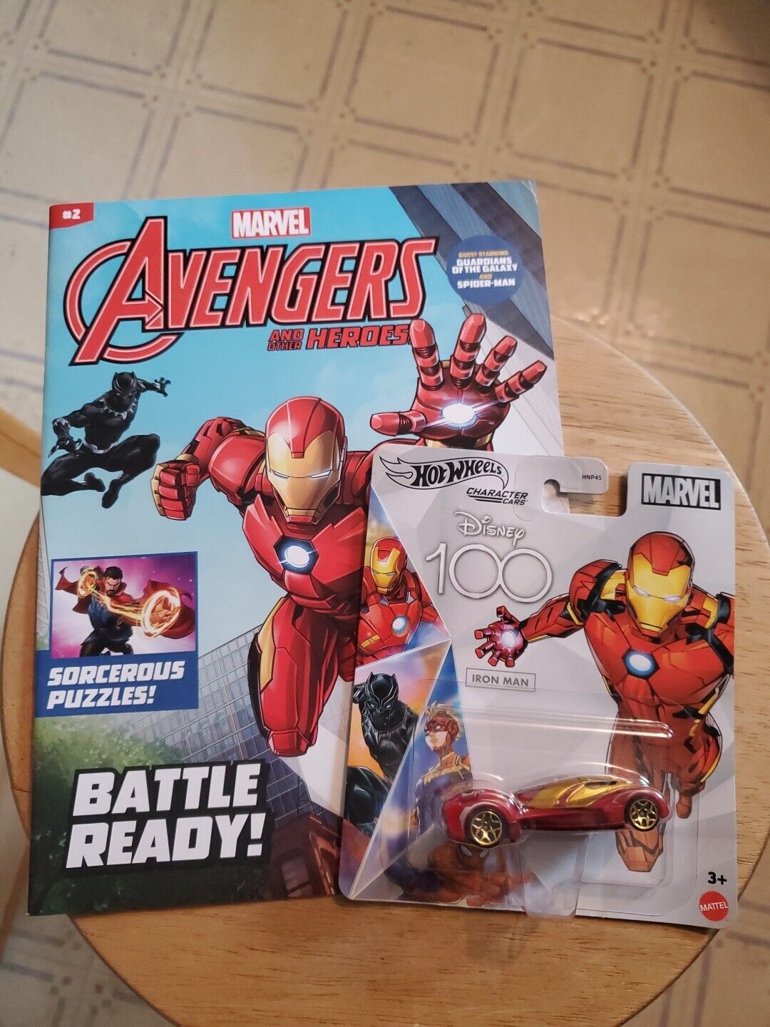Marvel Avengers & Other Heroes Magazine and Activity Book #2 & Iron Man Car New