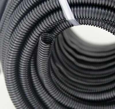 3/8" Split Wire Loom Conduit Polyethylene Tubing Black Color Sleeve Tube 50 Ft.