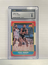 1986-87 Fleer #55 ~ Steve Johnson ~ CSG MT 8