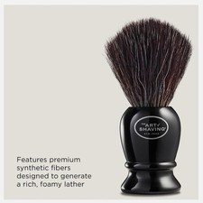 NEW The Art of Shaving Pure Badger Hair Shaving Brush Black handle NWOB