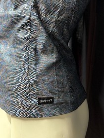 Guess Jeans Metallic Black Corset Style Bustier Top - Medium