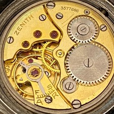 Vintage 1940s Zenith Pilot Military Watch Patina Manual Wind 32mm Watch 12