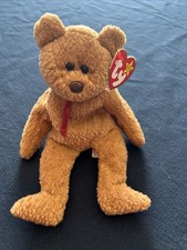 Ty Beanie Baby CURLY the Brown Bear 9 Inch NEW MWMTs Plush Stuffed Animal Toy