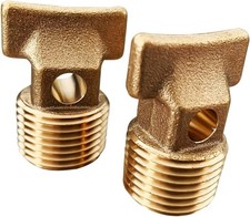 Garboard Boat Hull Drain Plug 1/2" NPT Solid Brass Cored Square Head 2 Pack