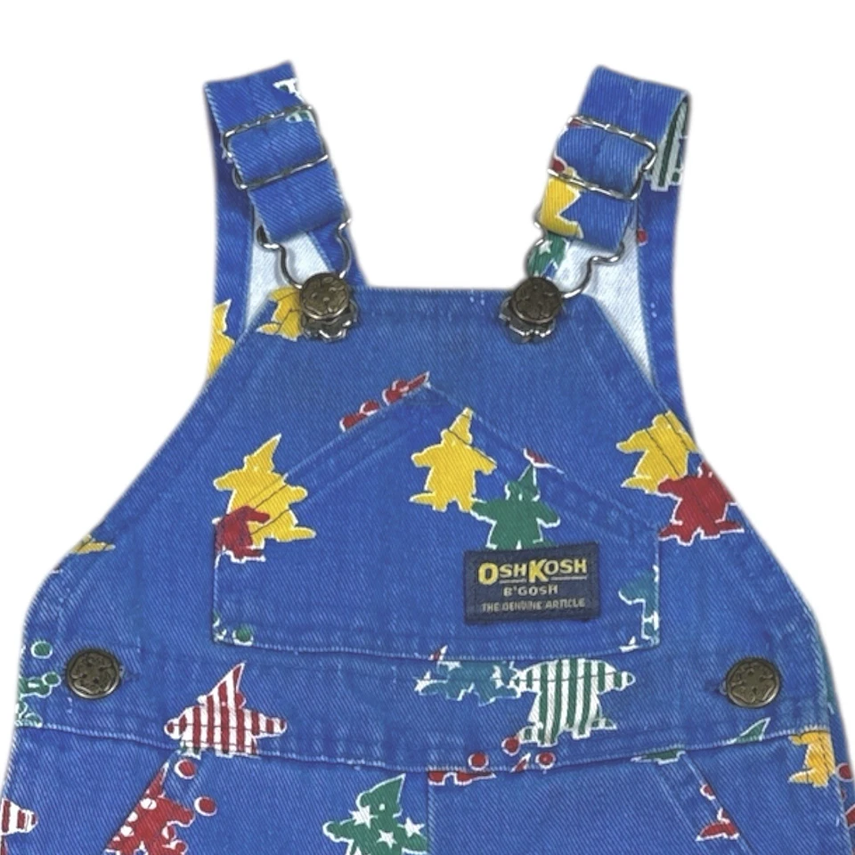 Mono vaquero vintage años 80 OshKosh B'Gosh Vestbak bebé payasos circo 3/6 meses Foto 3 de 4