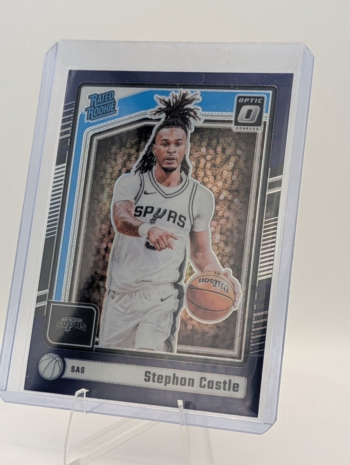 2024-25 Donruss Optic Purple Shock Prizm Stephon Castle Rated Rookie #254!