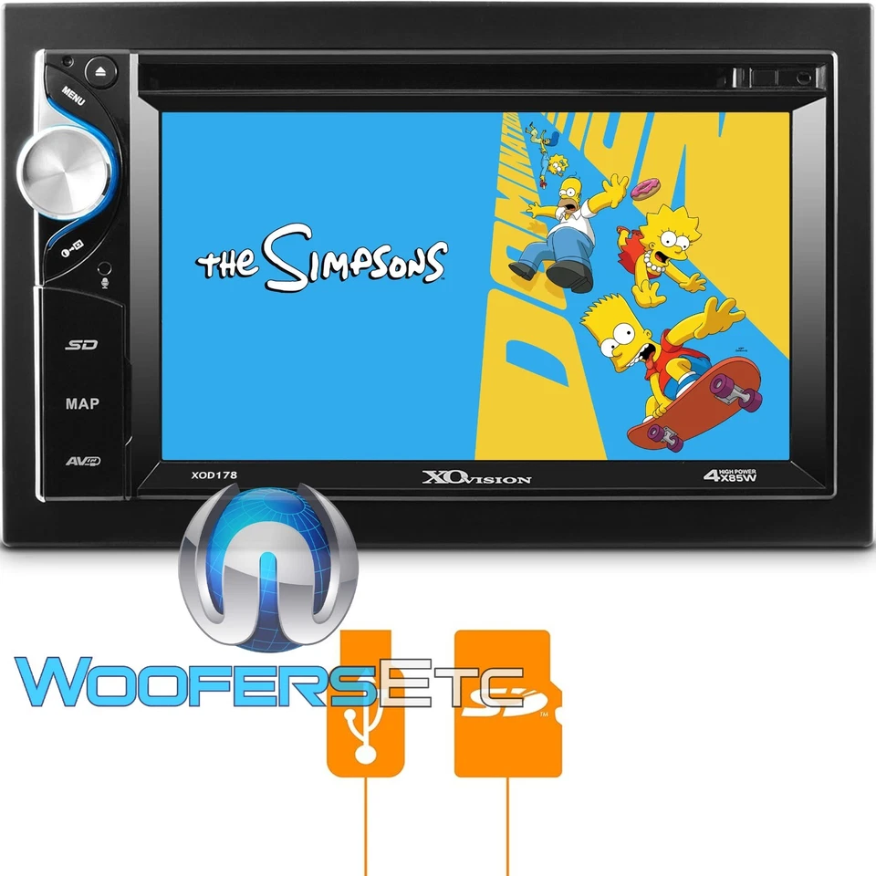 XO VISION XOD178 6.2" TV DOUBLE DIN CD DVD TOUCHSCREEN BLUETOOTH USB STEREO NEW - Image 3 of 4