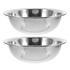 2pcs Foot Basin: Stainless Steel Foot Soak Tub Round Washing Bowl For Bathroom