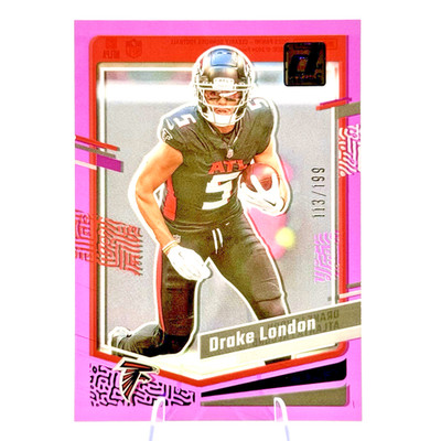 Drake London 2023 Panini Clearly Donruss Pink /199 #3 Atlanta Falcons SP Acetate