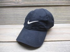 Nike Hat Cap Strap Back Toddler Boys Blue Swoosh Logo Baseball Twill Cotton