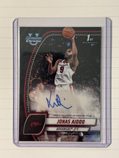 2024-25 Topps Chrome Prospect Autograph Jonas Aidoo #32 Arkansas Basketball