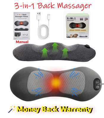 Electric Lumbar Support Pillow 3 In 1 Smooth Spine Triple Fusion Back Massager