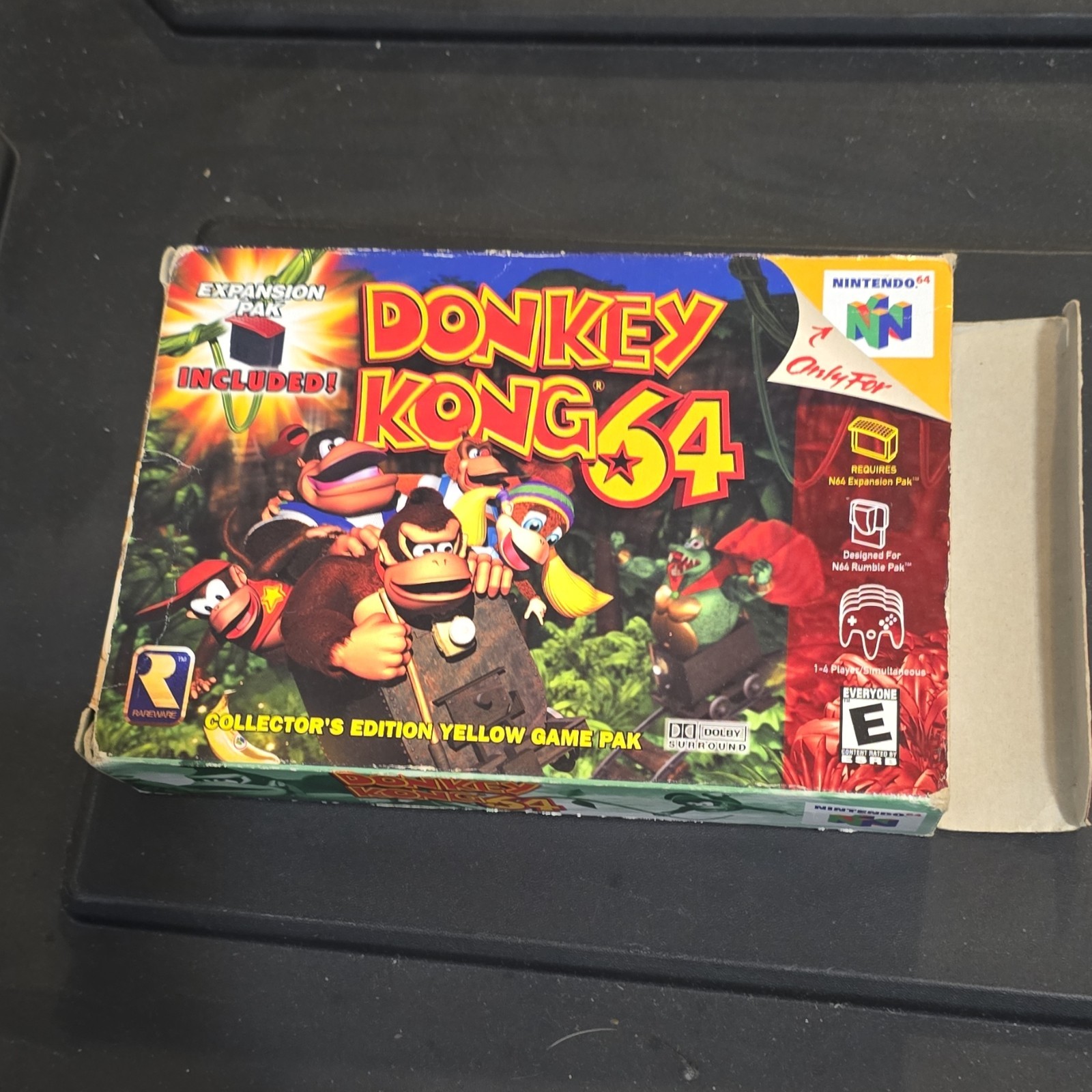 Nintendo Donkey Kong 64 Collector's Edition N64 w/ Box, Manual, Yellow Pak
