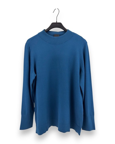 Ulla Popken Damen Pullover Gr 42 44 Stehkragen BlaugrüN Sweater Strickpullover-image