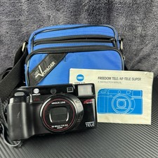 Minolta Freedom Tele AF Multibeam 35mm Zoom Film Camera W/ Carry Bag Manual